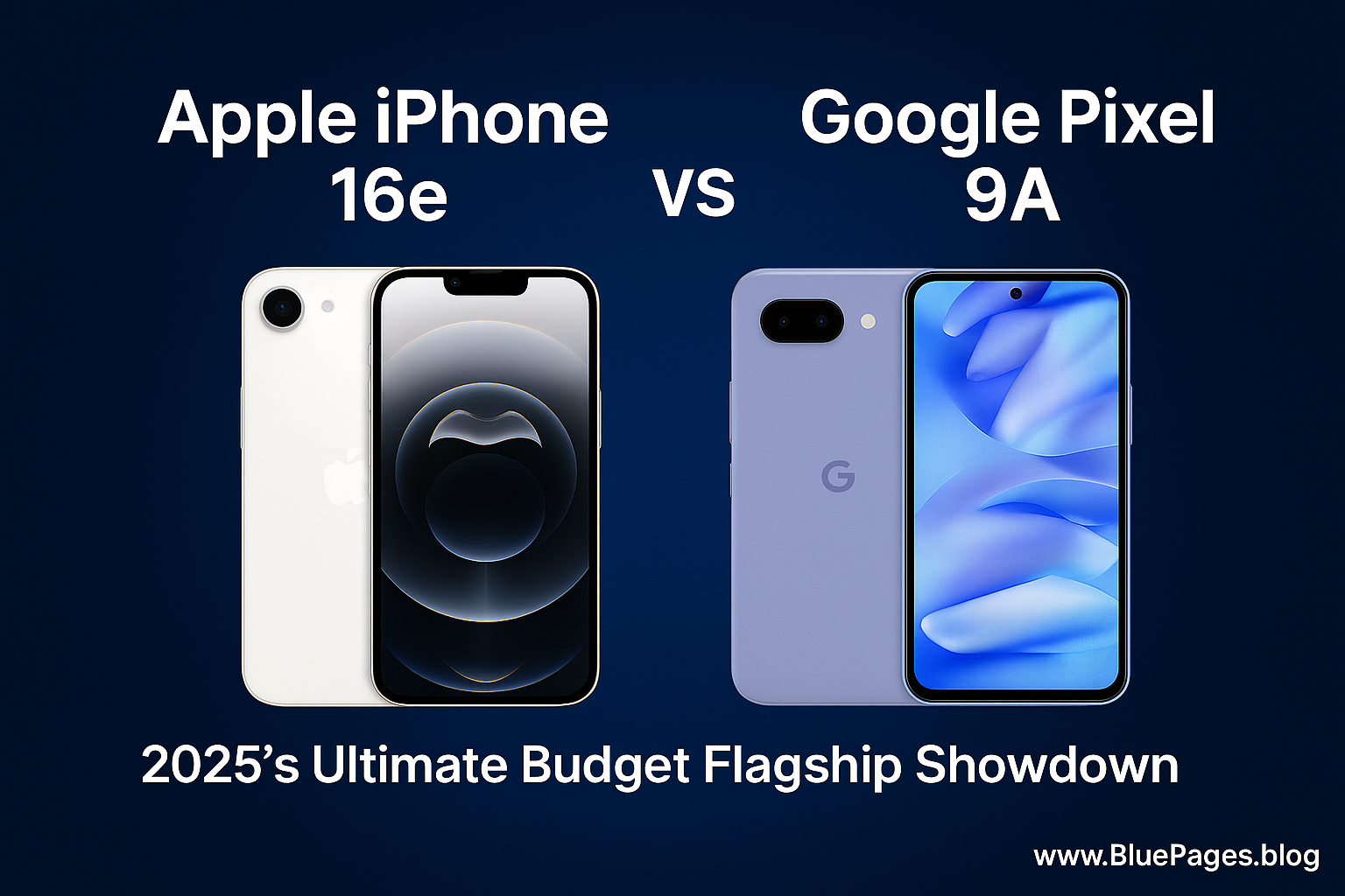 📱 Apple iPhone 16e vs Google Pixel 9A – Visual Specs & Price Comparison | BluePages