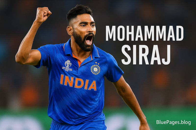 Mohammed Siraj Biography – Journey from Hyderabad Streets to Team India Star - BluePages