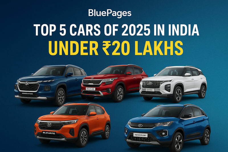 Top 5 Cars of 2025 in India Under ₹20 Lakhs | Best SUV & Hybrid Cars | BluePages