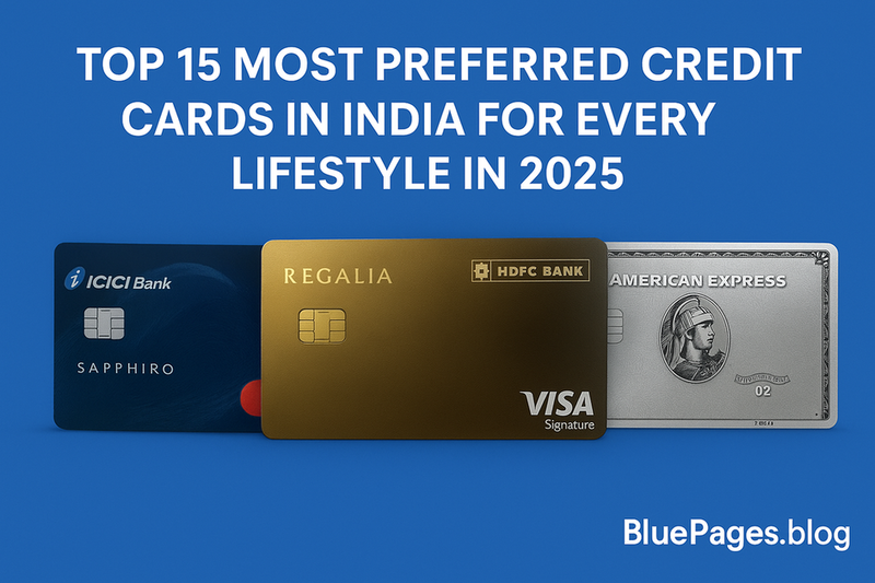 Top 15 Most Preferred Credit Cards in India for Every Lifestyle in 2025 – Which One Should You Get? | BluePages