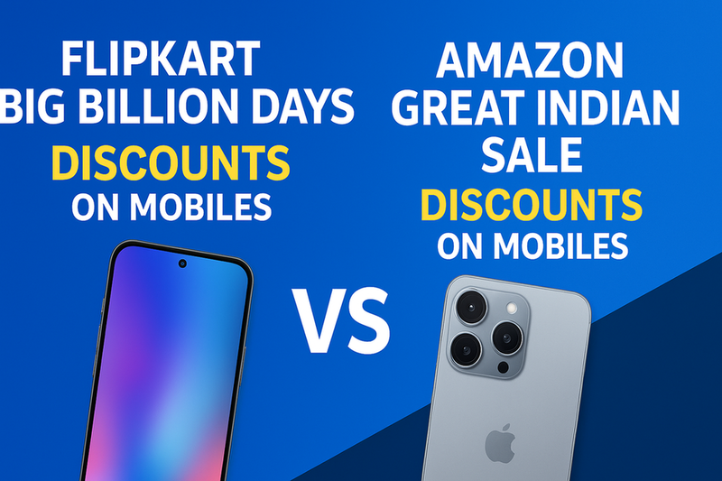 Flipkart Big Billion Days VS Amazon Great Indian Sale Discounts on Mobiles | BluePages