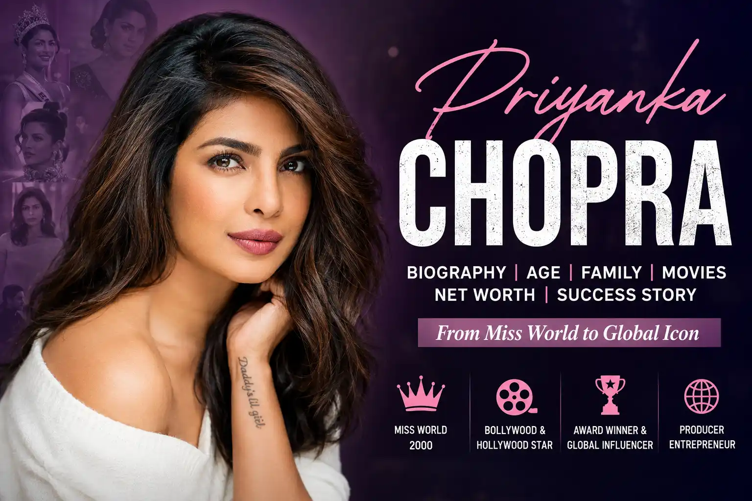 Priyanka Chopra Biography, Age, Family, Husband, Movies, Net Worth & Success Story (2026) | BluePages